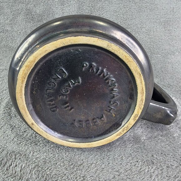 Vintage Pewter Beer Stein With Ornate Handle & Hammered Design Made In England - Picture 7 of 9